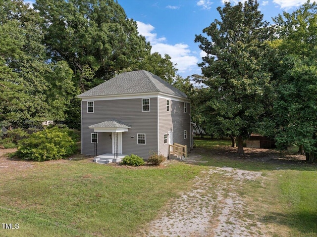 exterior space with a yard and a patio area