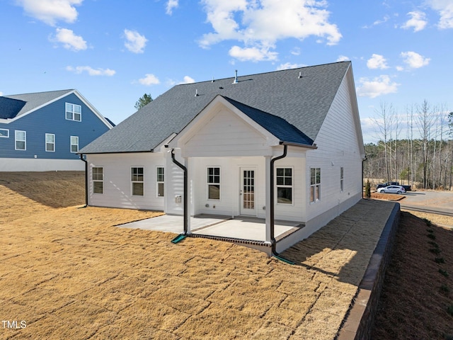 rear view of house with a patio area