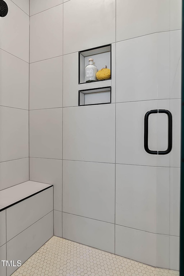 2401 E Main St, Durham, NC 27703 - full bath featuring tiled shower