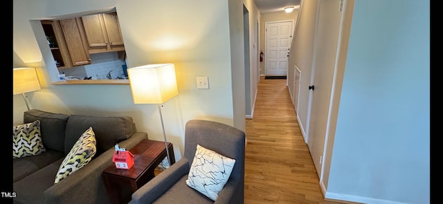 interior space featuring light hardwood / wood-style flooring