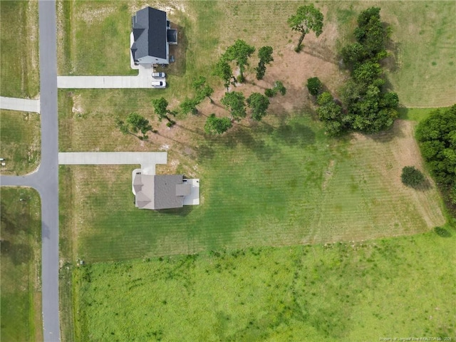 drone / aerial view featuring a rural view