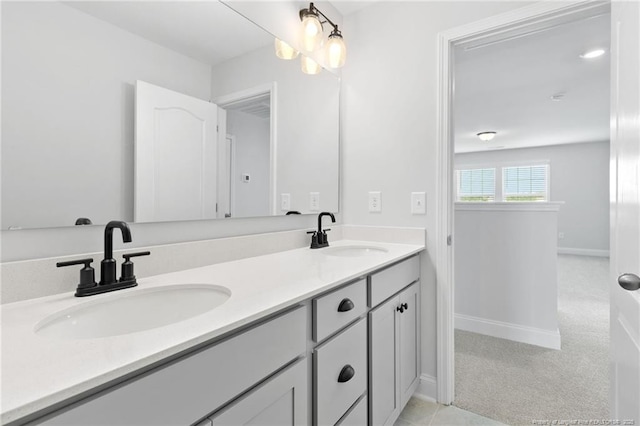 bathroom featuring vanity