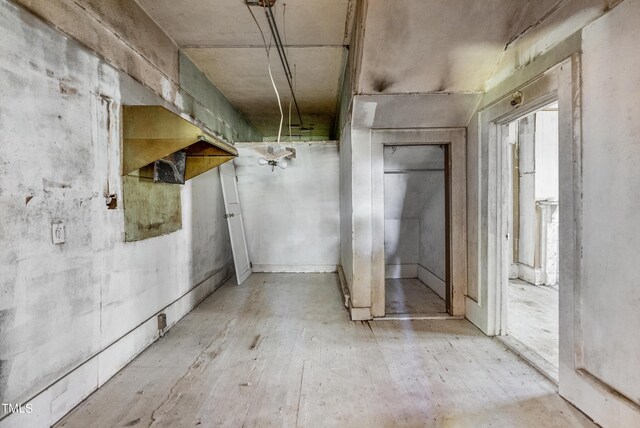 misc room with light wood-type flooring