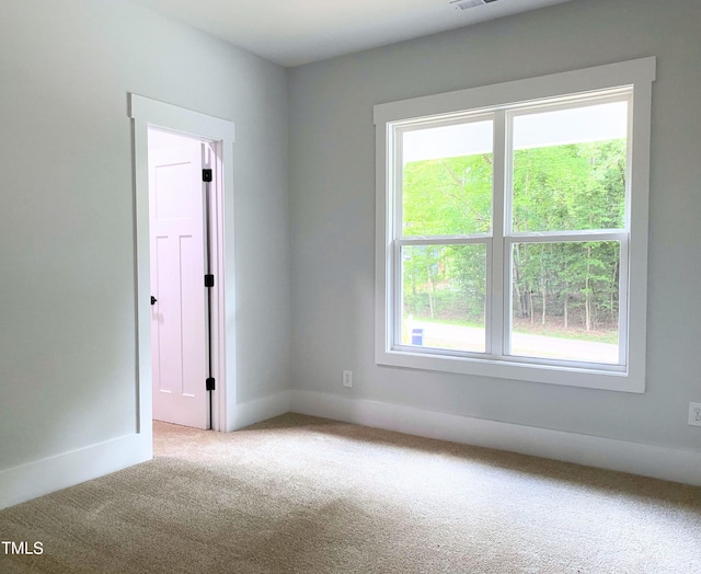 view of carpeted empty room