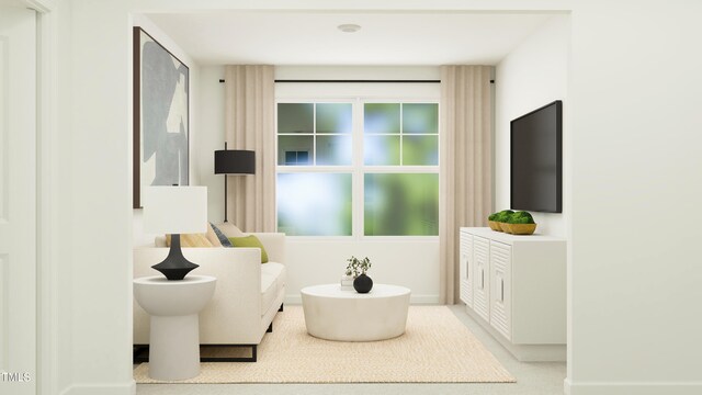 interior space featuring baseboards