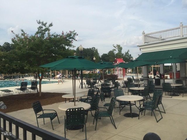 view of property's community featuring a pool