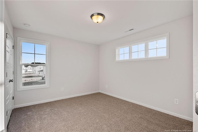 view of carpeted empty room