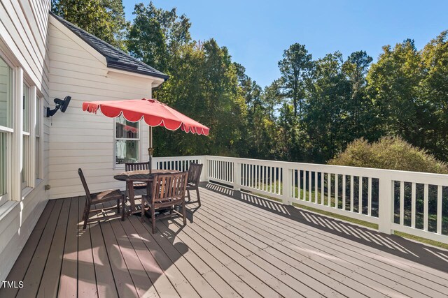 view of wooden terrace