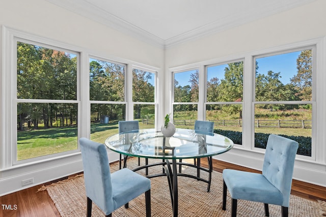 view of sunroom