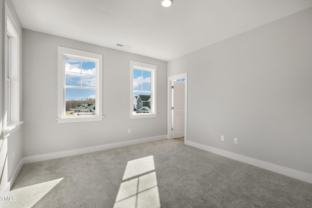 view of carpeted empty room