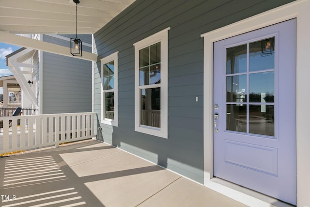 view of patio / terrace with a porch