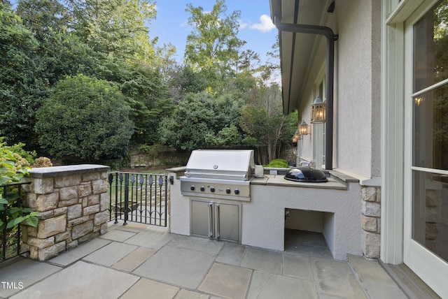 view of patio / terrace with grilling area and exterior kitchen