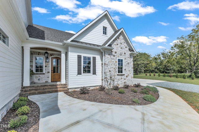 view of front of property with covered porch