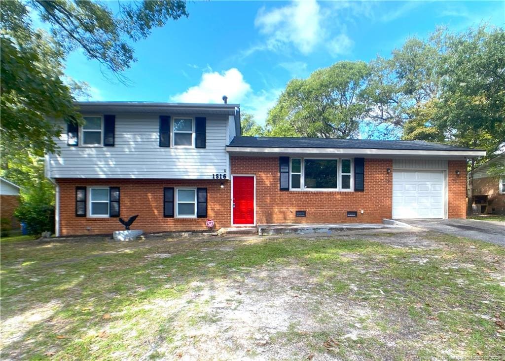 tri-level home with a garage