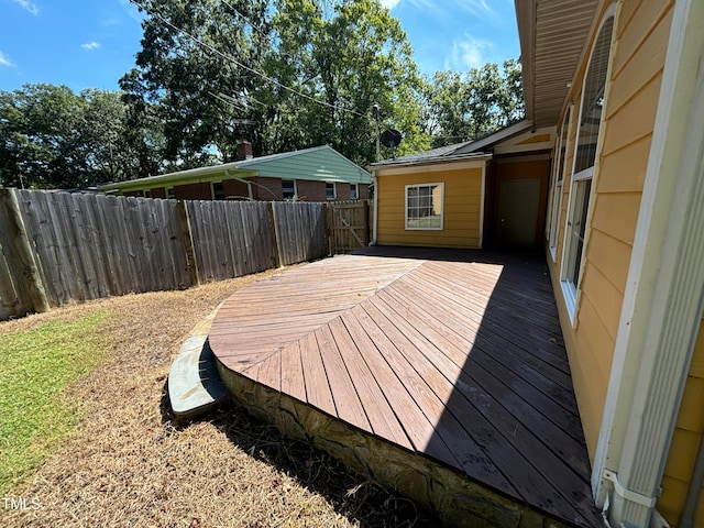 view of wooden terrace