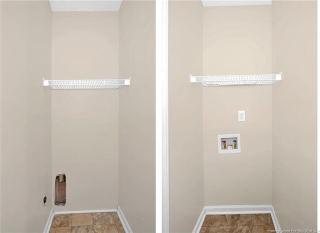 laundry room featuring hookup for a washing machine and hookup for an electric dryer