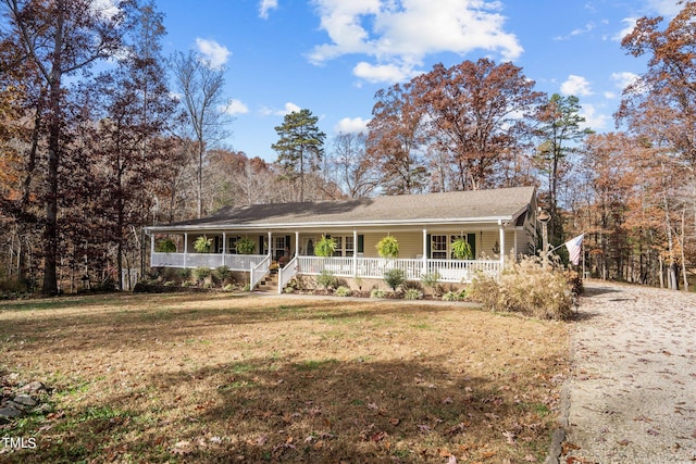 view of front of house with covered porch