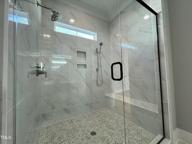 bathroom with an enclosed shower