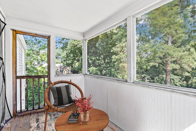 view of sunroom