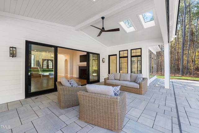 view of patio featuring an outdoor hangout area