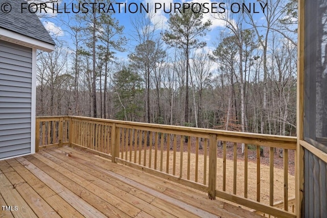 102 Mayan Dr, Louisburg, NC 27549 - deck with a view of trees