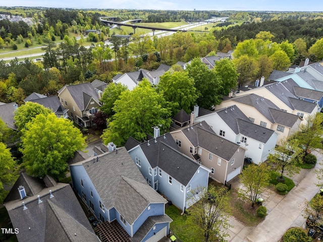 drone / aerial view with a residential view