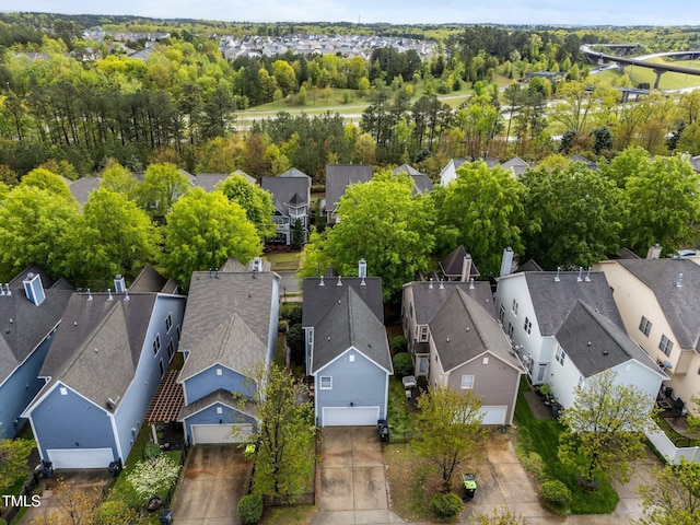 bird's eye view featuring a residential view