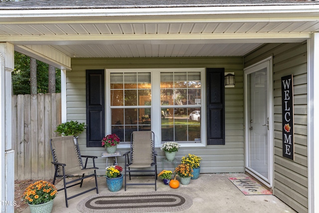 view of patio / terrace with a porch