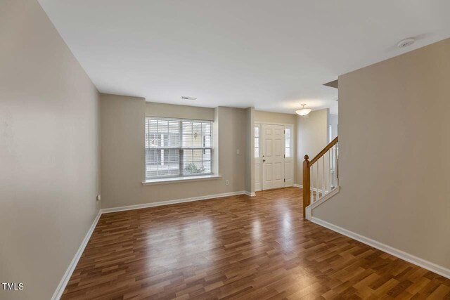 interior space with hardwood / wood-style floors