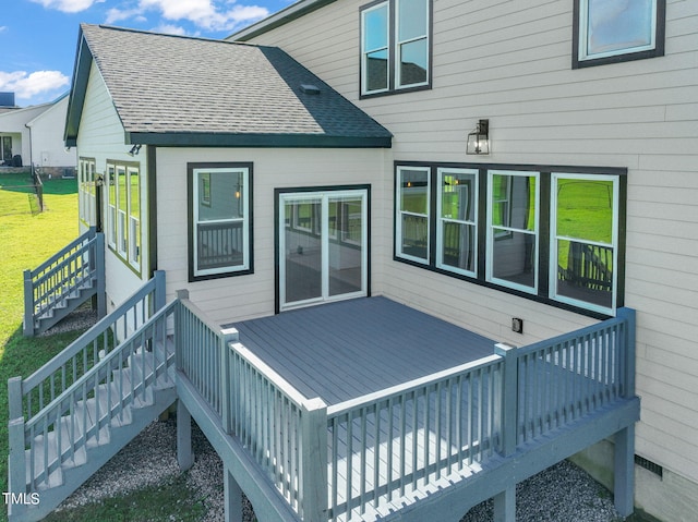 2804 Jack Mitchell Rd, Zebulon, NC 27597 - deck with stairway and a lawn