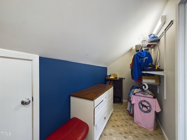 washroom with light colored carpet