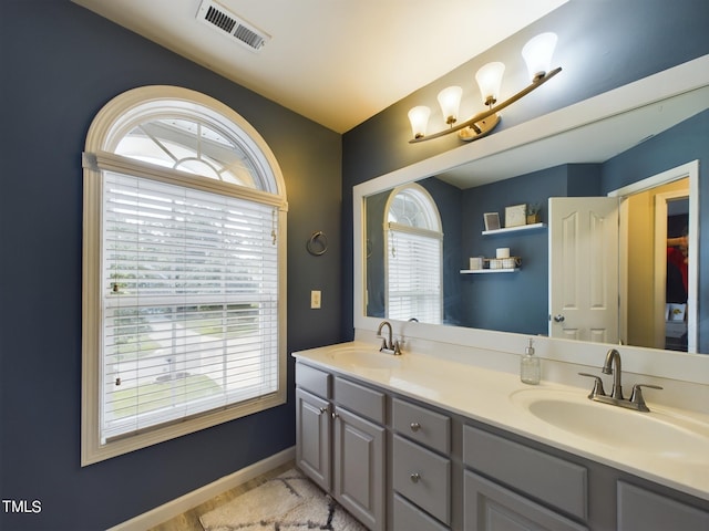 bathroom with vanity