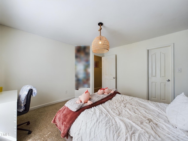 view of carpeted bedroom