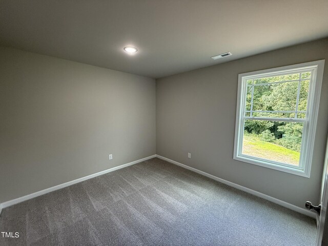 view of carpeted spare room