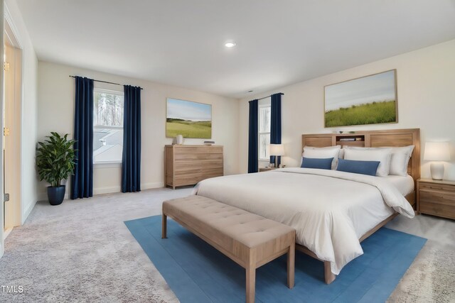 view of carpeted bedroom