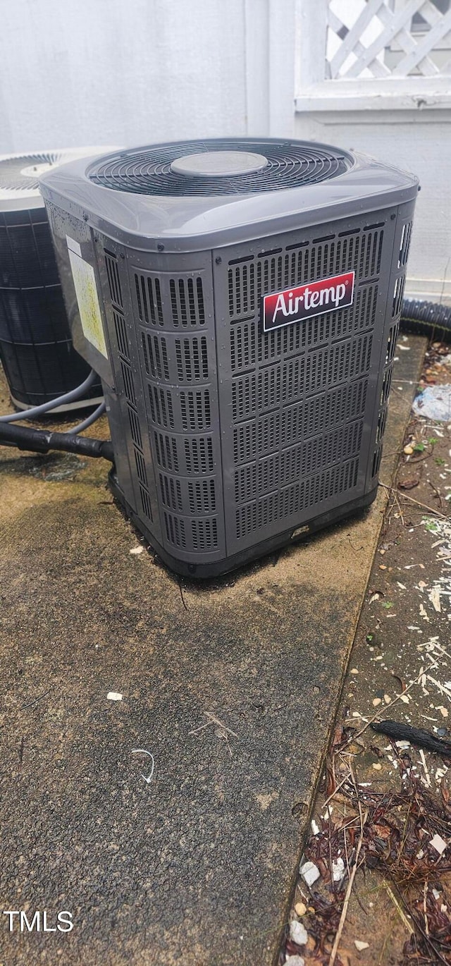 exterior details featuring central AC unit