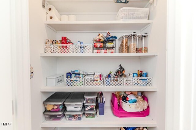view of pantry