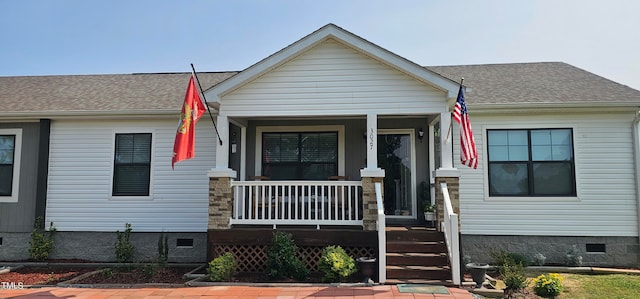 view of front of home with a porch