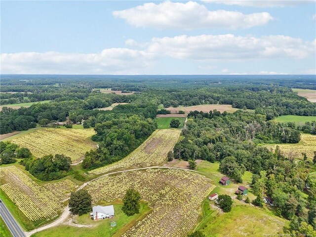 drone / aerial view with a rural view