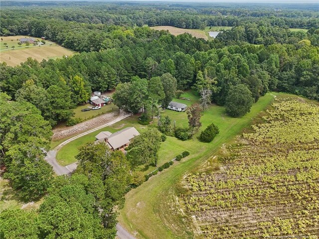 drone / aerial view featuring a rural view