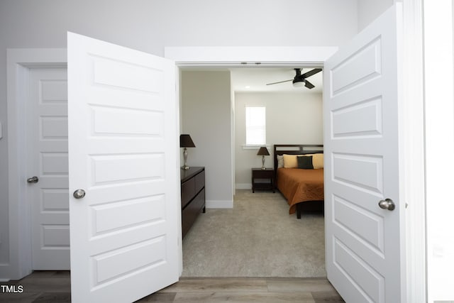 bedroom featuring light hardwood / wood-style floors