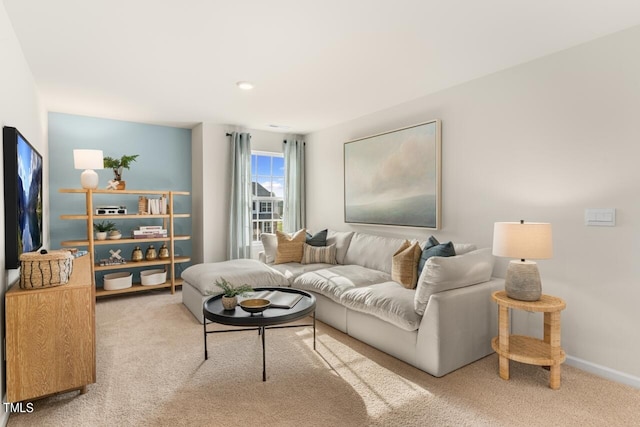 view of carpeted living room