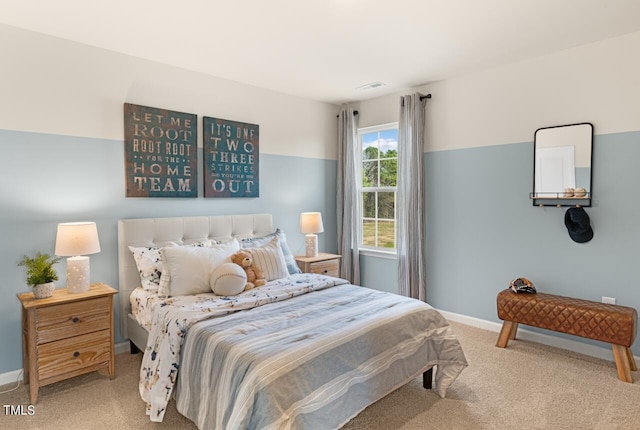 view of carpeted bedroom