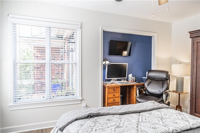 bedroom with baseboards