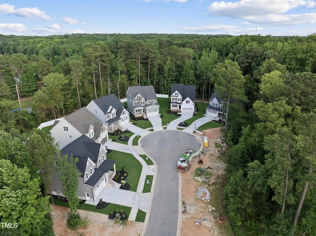 2621 Silver Gate Ct, Wake Forest, NC 27587 - aerial overview of property's location featuring a heavily wooded area and nearby suburban area