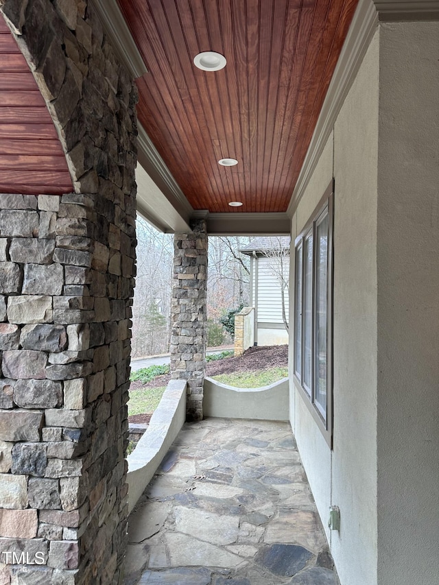 view of patio featuring covered porch