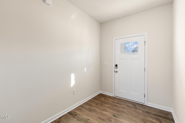 foyer featuring dark hardwood / wood-style flooring