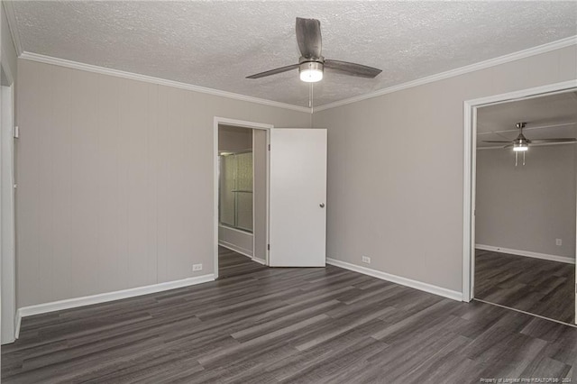 111 Sanford Rd, Laurinburg, NC 28352 - unfurnished bedroom with a closet, a textured ceiling, wood finished floors, and ceiling fan