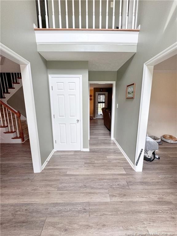 hallway featuring light hardwood / wood-style floors