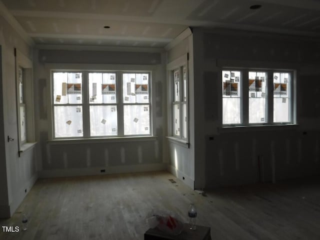 miscellaneous room with wood-type flooring